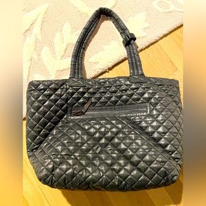 Oliver Thomas black zipped tote bag